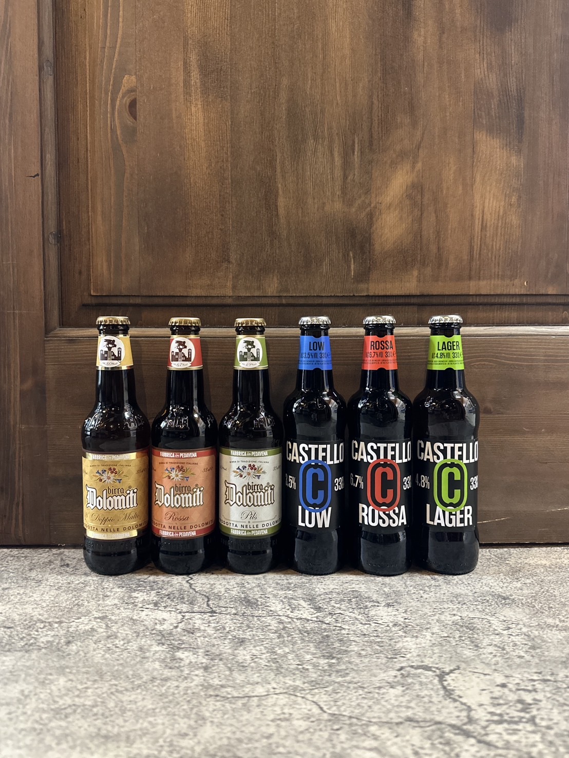 世界遺産のドロミティ渓谷のイタリア産大麦100％ビール『カステッロ』＆『ドロミティ』