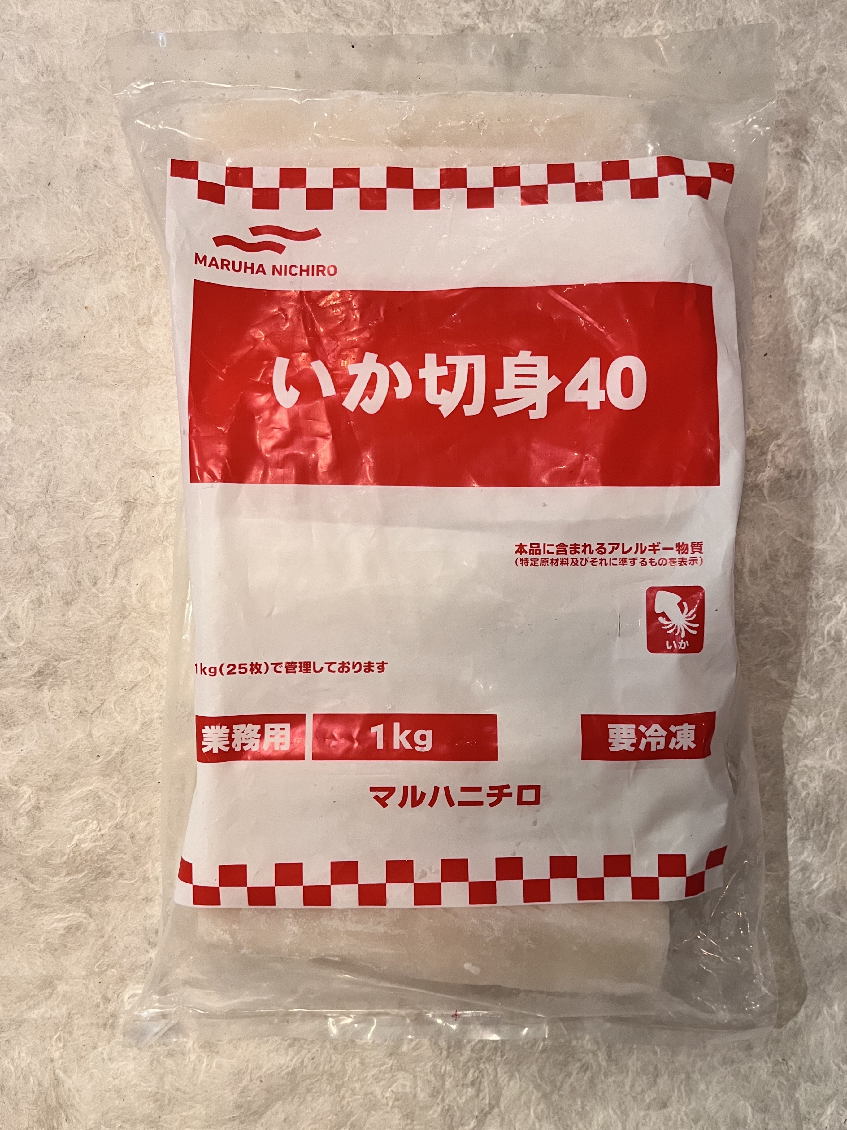 【冷凍】マルハニチロ/イカ切身40G　ＰＲ　25食入
