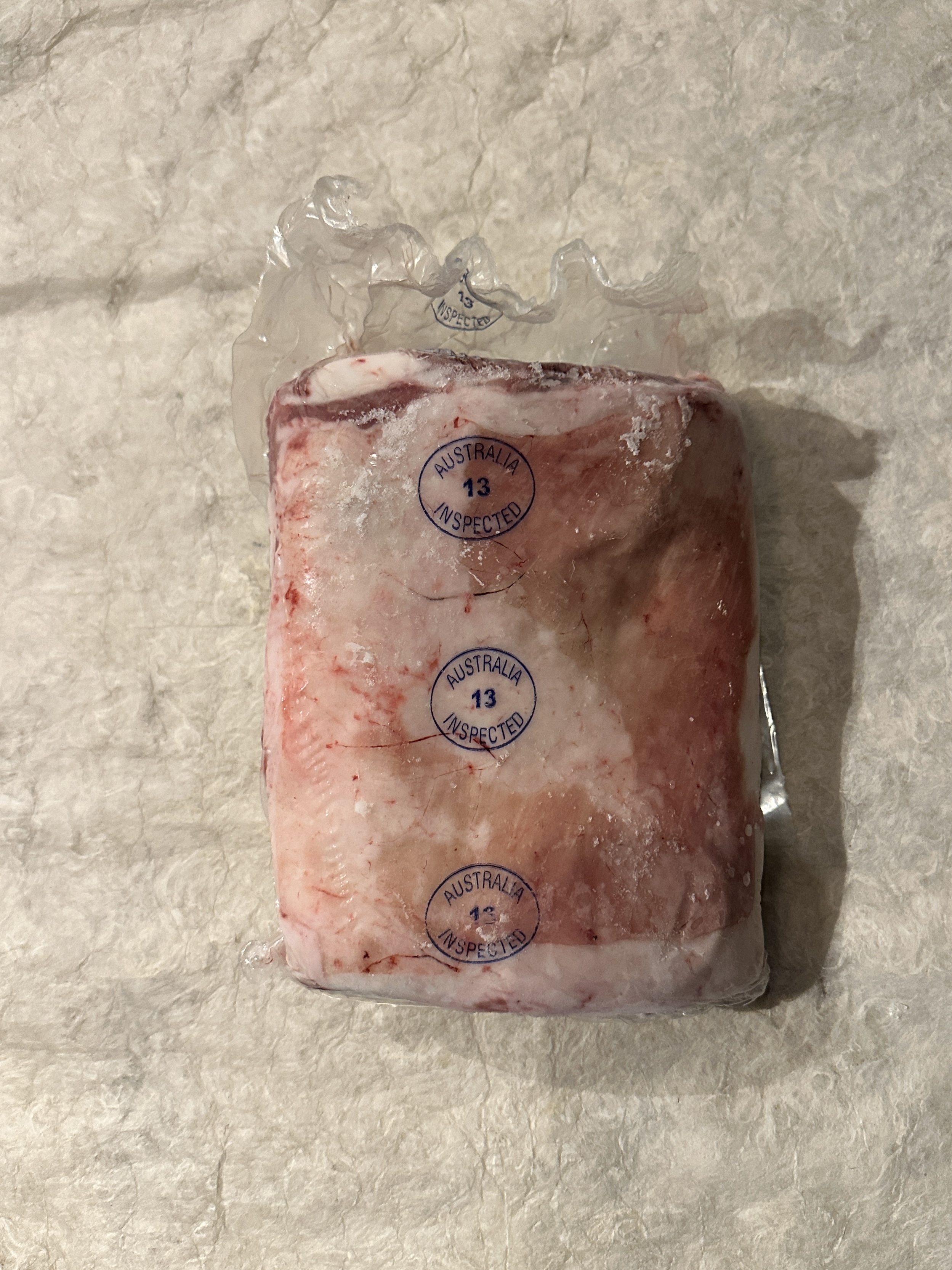 【冷凍】ｵｰｽﾄ/ﾗﾑ･ｽﾀﾝﾀﾞｰﾄﾞﾗｯｸ 約1.2～1.5kg